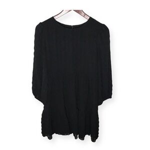 Madewell Puff Sleeve Black Dress Size 6.